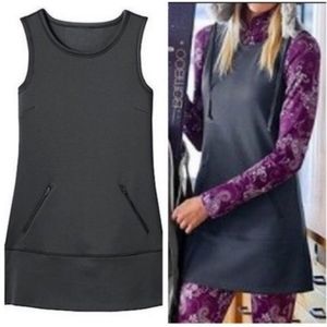 Athleta Fleece Lined Gray Layering Vest Dress Size Medium
